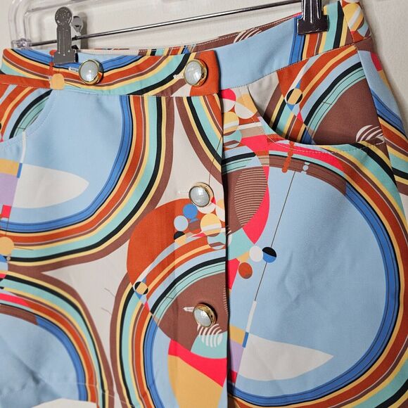 NWT Stefania Vaidani 60s Front Button Crop Top and Matching Button Mini Skirt SM - Picture 12 of 16